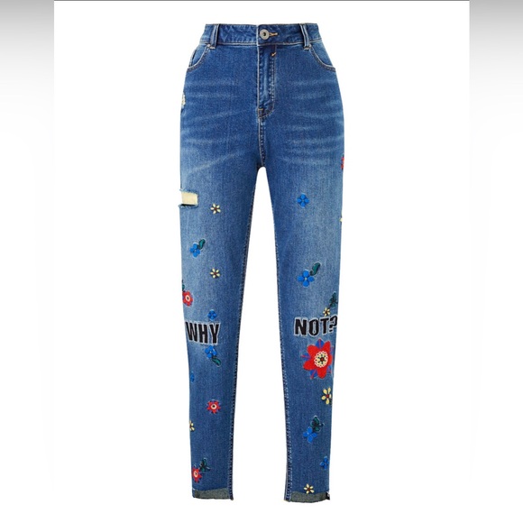 ⬇️SimplyBe embroidered Chloe skinny jeans - Picture 6 of 8